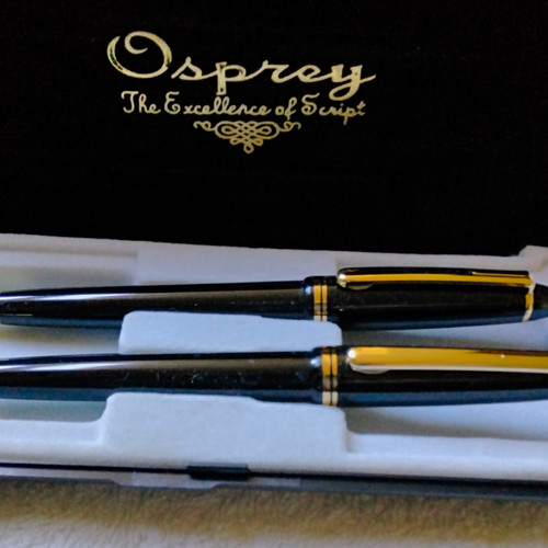 Osprey black ink metal pen - osprey,