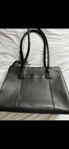 Osprey black leather handbag - black,