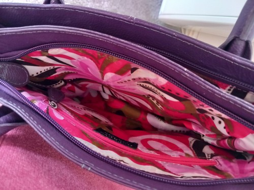 Osprey purple leather shoulder - leather,