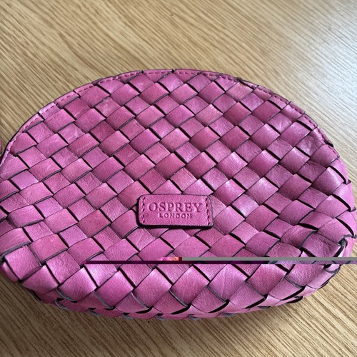 New osprey pink - leather, pouch