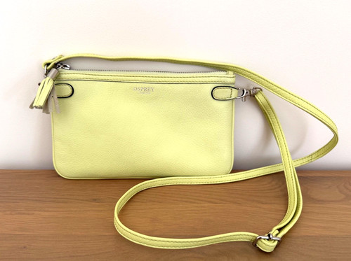 Osprey green leather clutch - clutch,